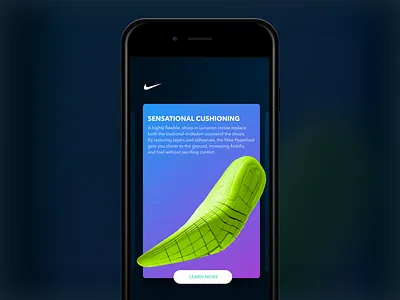 Nike Concept button color concept gradient nike run shoes sport ui ux