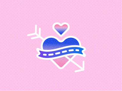 Love gradient heart love tattoo