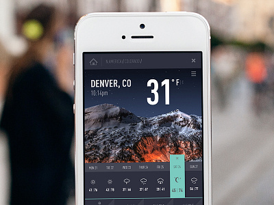 Weather UI dashboard ios ui weather