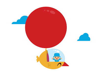 Vamoosh! cartoon illustration pocoyo vamoosh vector