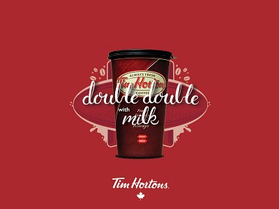 Tim Hortons ad canada coffee design graphic hortons lettering tim type