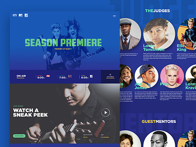 Reality Show brand colors design monochromatic premiere voting