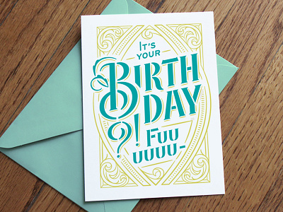 Fuuuuu- card lettering stationery