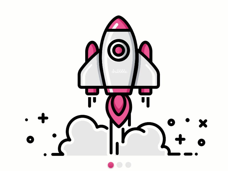 Rocket motion icon rocket