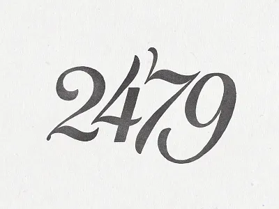 Custom Address - 2479 2 3 7 9 bold lettering number numbers numerals texture