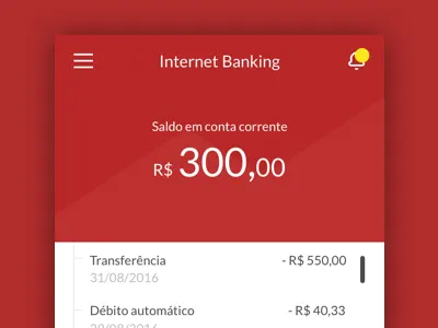 Internet Banking design mobile ui