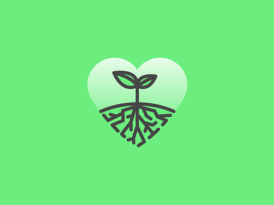 Let your roots go way deep down. earth green heart leaves plant roots