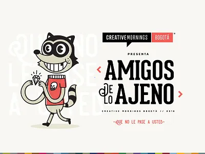 Amigos de lo ajeno bogotá campaign copycat creative diamond disney illustration mapache mornings racoon skull thief