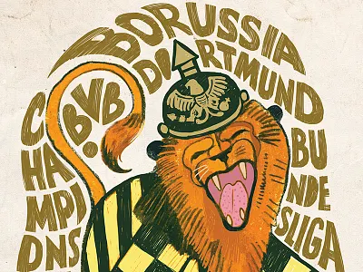 UEFA Champions League fans - Borussia borussia fans bundesliga soccer dragon football leon uefa