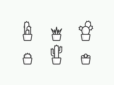 Cactus Mafia! cactus design draw icons illu illustrations nature picto plant