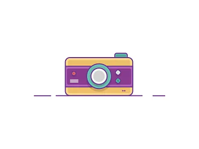 Coloful Camera art camera coloful color flat gif illustration jump line loop motion graphic