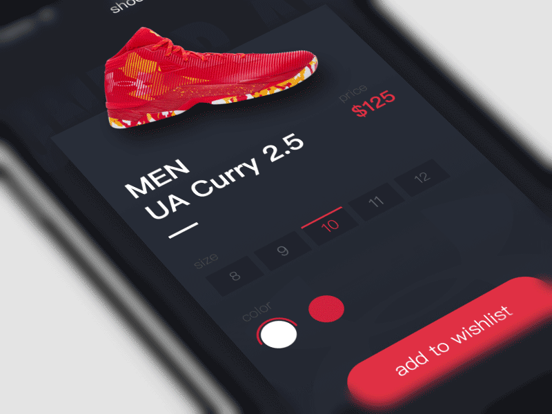 Under Armour animation animation ui