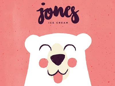 jones ice cream #2 animal bear branddesign branding cute icecream illustration letters logo polarbear tiny vector