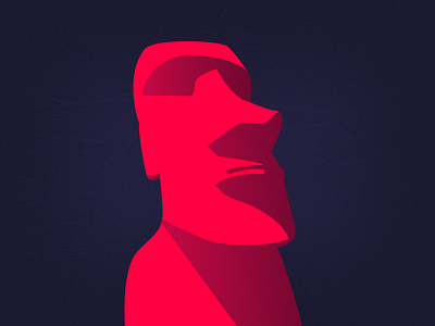 Experimental × Moai illustration color easter island experimental exploration illustration moai statue texture