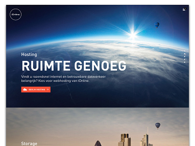 iOnline Cloud Home Page ionline ui ux visuals website