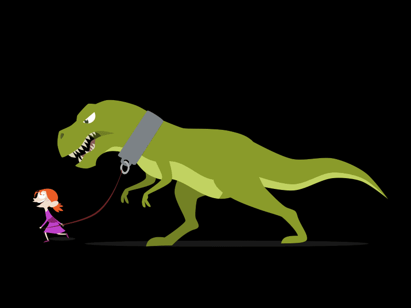 Walking the Dino animation dino pet t. rex tyrannosaurus walk cycle