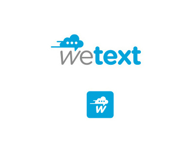 wetext logo + icon branding cloud design illustrator logo services social media text