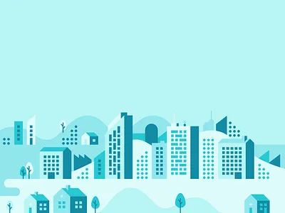 Cityscape Illo Dribbble address buildings city cityscape geometric illustration landscape trees