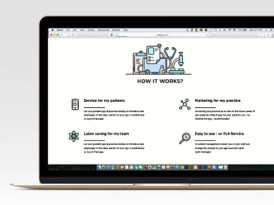 How It Works Page | Medical Website black illustration medical medicine outline search stroke web design