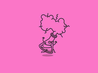 The boom science bulb chemistry flask logo science wip