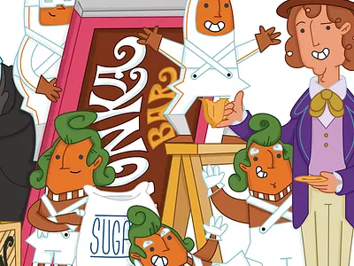 Wonka Team Photo gene wilder oompa lumpa willy wonka