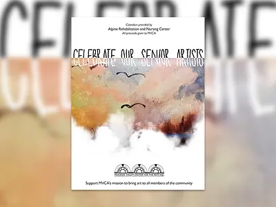 Mohawk Valley Senior Calendar advertisement art birds calendar clouds create design flyer pastel poster