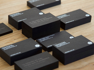 The solution is always simpler. black brand business cards cards emboss marca stationery tarjetas