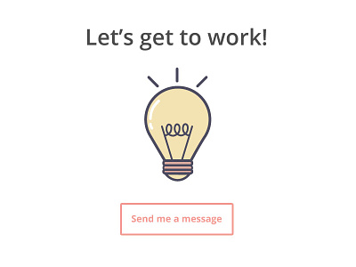 Contact button call to action contact hire illustration lightbulb toronto ui ux web