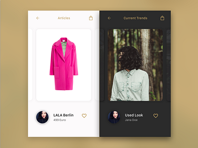 Fashion App Light vs Dark app ecommerce fashion minimal