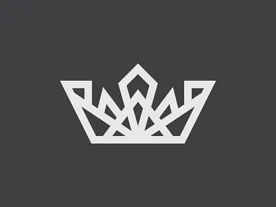 Sigil Crown black crown geometery grid pointy simple thicklines white