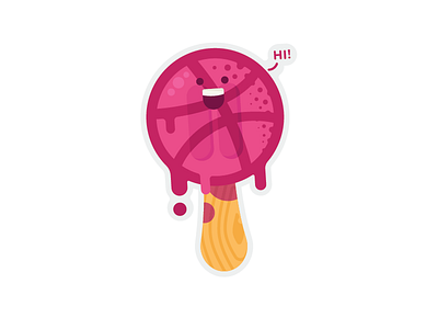 Dribbble is my popsicle cream cute dribbble ice icecream modern playoff popsicle rebound stickermule