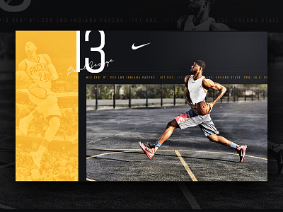 Paul George athletics banner basketball black graphic hero nba nike paul george sports website yellow