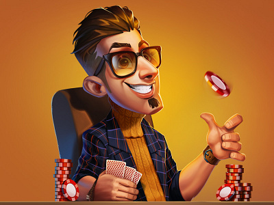 /// 2d art casino characterdesign characters iamjoka illustration photoshop wacom