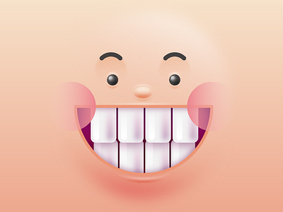 Just Smile creepy face happy illustration mouth smile tooth vector