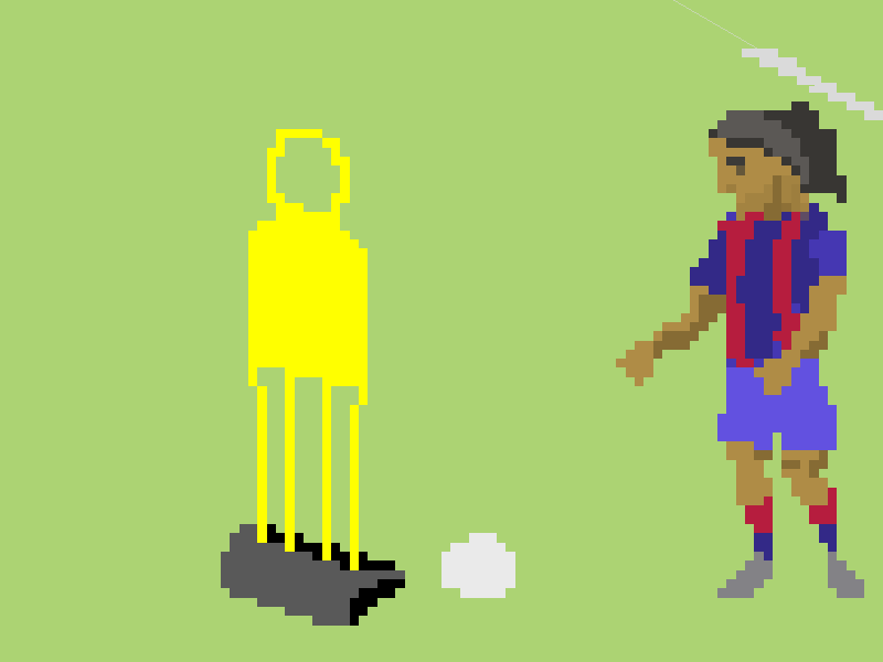 Pixel tribute to the Great Ronaldinho animation elastica one more year pixel art ronaldinho skills