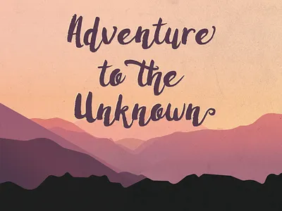 Unknown Adventures gradients illustration mountain sunset
