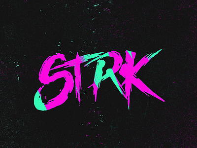 STRK Type hardcore ink splatter torn trash type typography wild