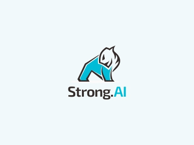 Strong Ai animal artificial designs intelegent lion logo strong tiger