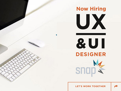 Now Hiring - UX/UI Designer hiring marketing minneapolis minnesota ui ux web design