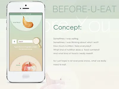 Before U Eat app icon mockup ui