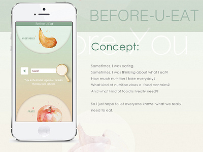 Before U Eat app icon mockup ui