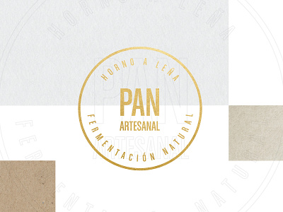 Pan De Artesano art bakery boulangerie boutique brand branding bread foil food gold gourmet logo