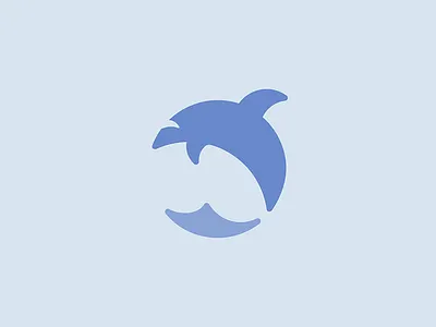 Minimal Dolphin dolphin illustration logo minimal simple vector
