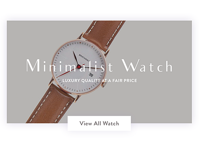 Minimalist Watch brand elegant luxury minimalist product ui ux watch web design