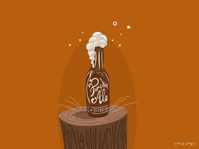 Pumpkin Ale (Fall Fun) ale beer beer bottle beer foam bonfire fall pumpkin smoked