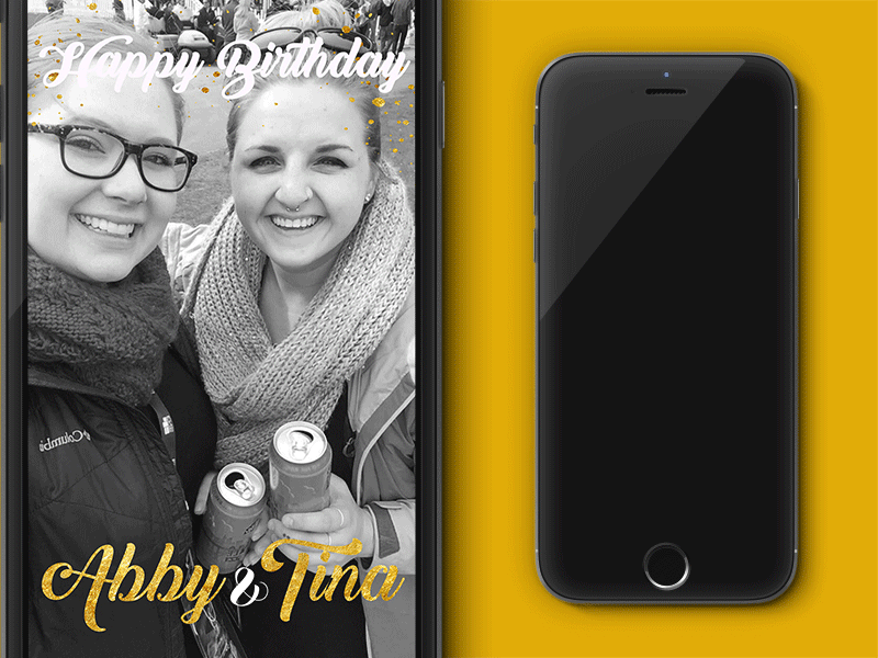 Snapchat Filter animation birthday design filter iphone snapchat