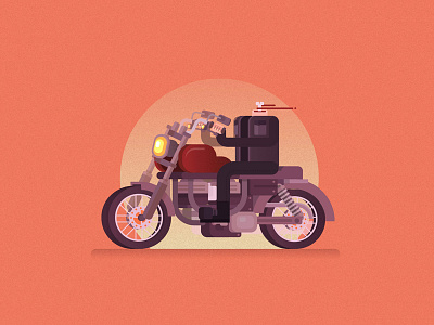 Keep Riding bike caferacer dead harley headless punk ride undead zombie