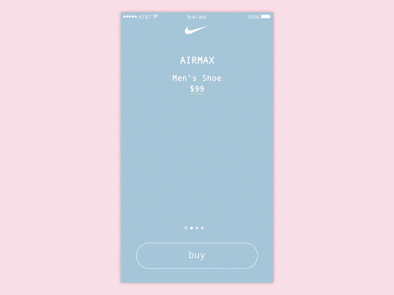 Nike Product Catalog animation ios prototype ui ux