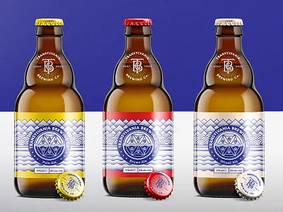 TRANSYLVANIA BREWING Co. - Beer Label Design beer brewery craft craft beer glass handmade illustration label monogram packaging transylvania typography
