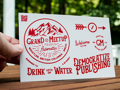 GM2016 - sticker pack a8c automattic grand meetup meetup stickers swag